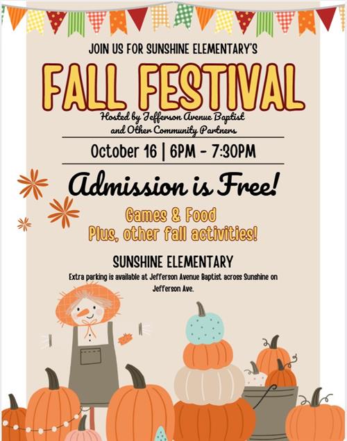 Fall Festival-October 16 6PM